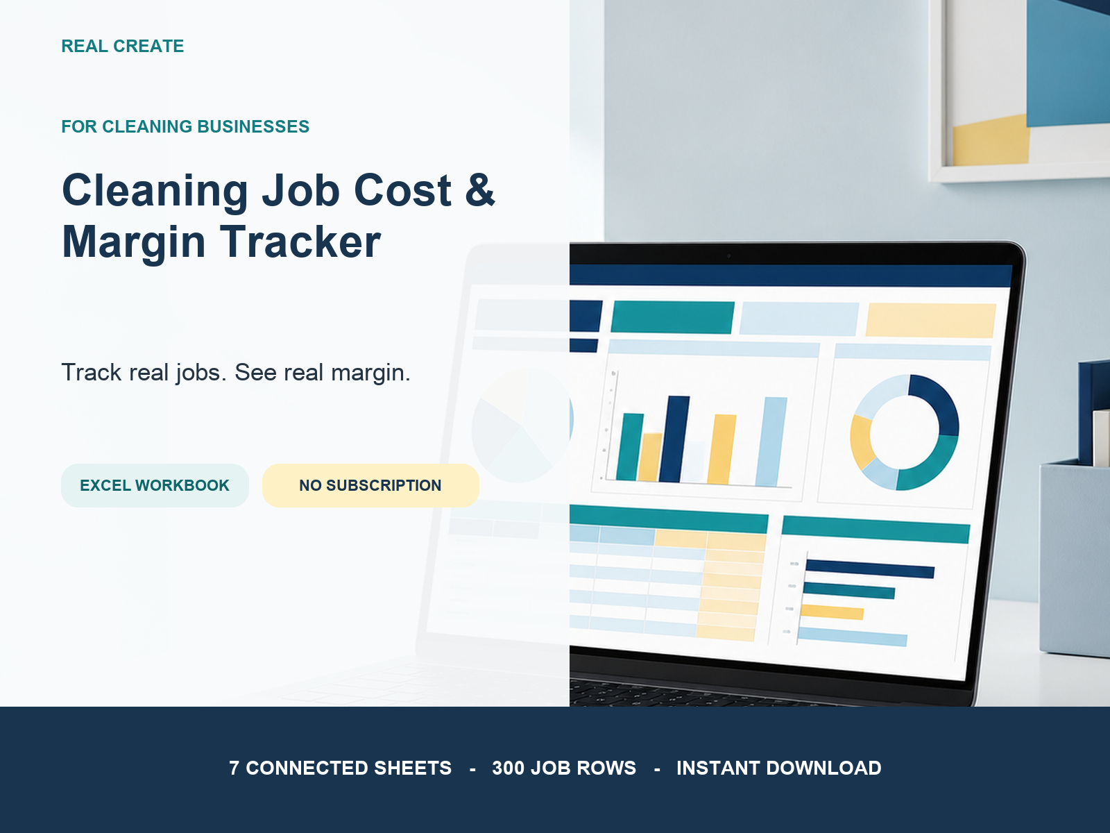 Cleaning Job Cost & Profit Tracker preview